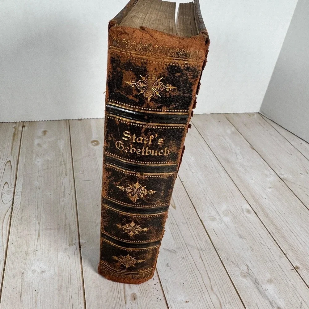 Antique Stark's Gebetbuch German Lutheran Prayer Book Leather Milwaukee